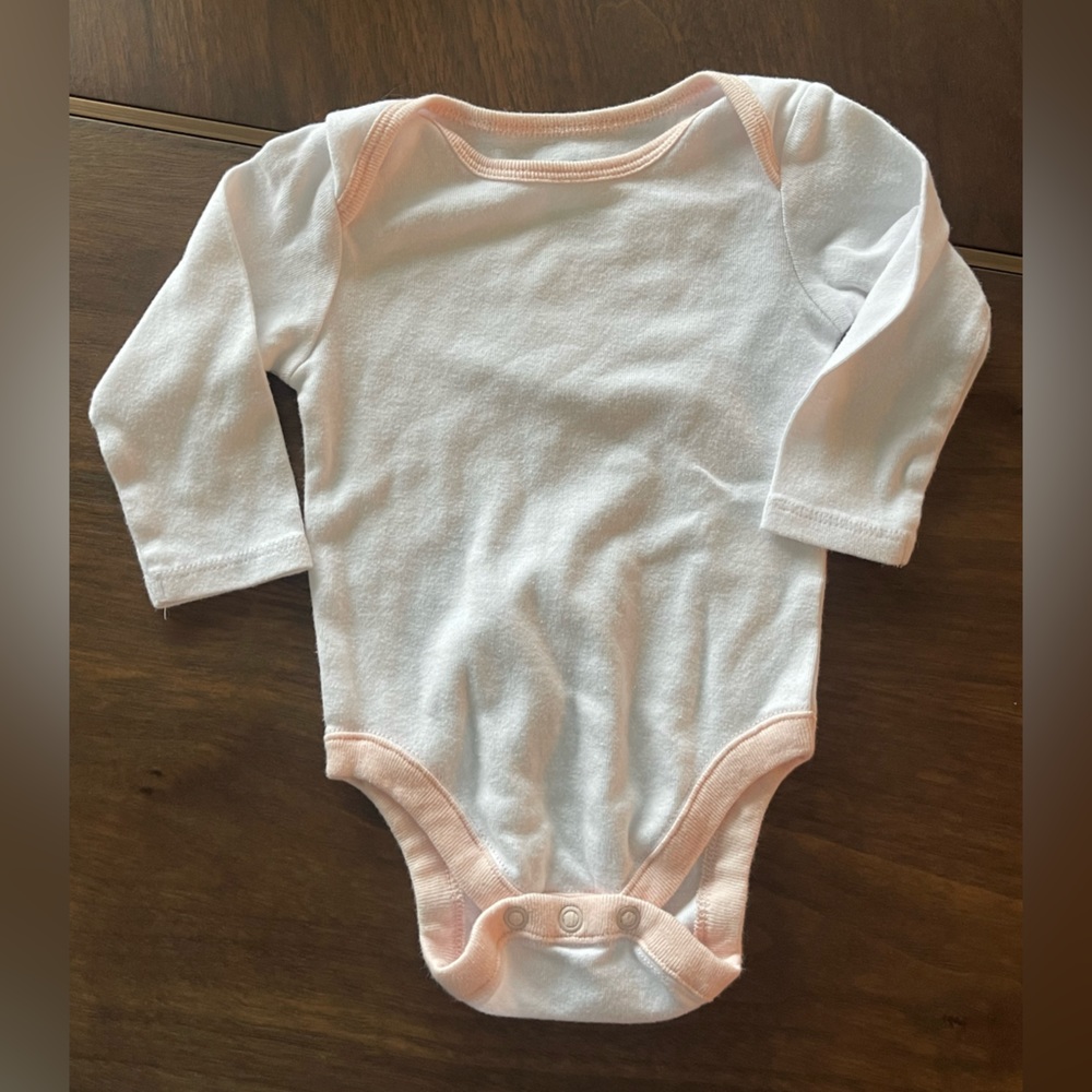 Mighty goods 3 months pink long sleeve onesie 2 pack